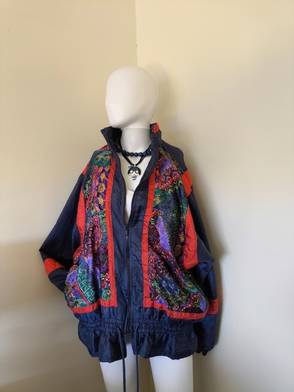 Vintage 90s Colorful Abstract Windbreaker XL